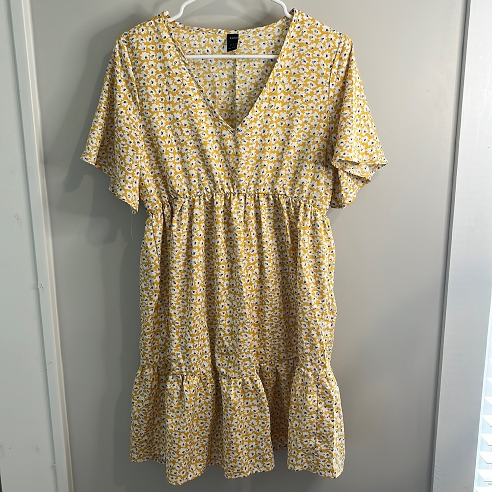 Yellow floral dress